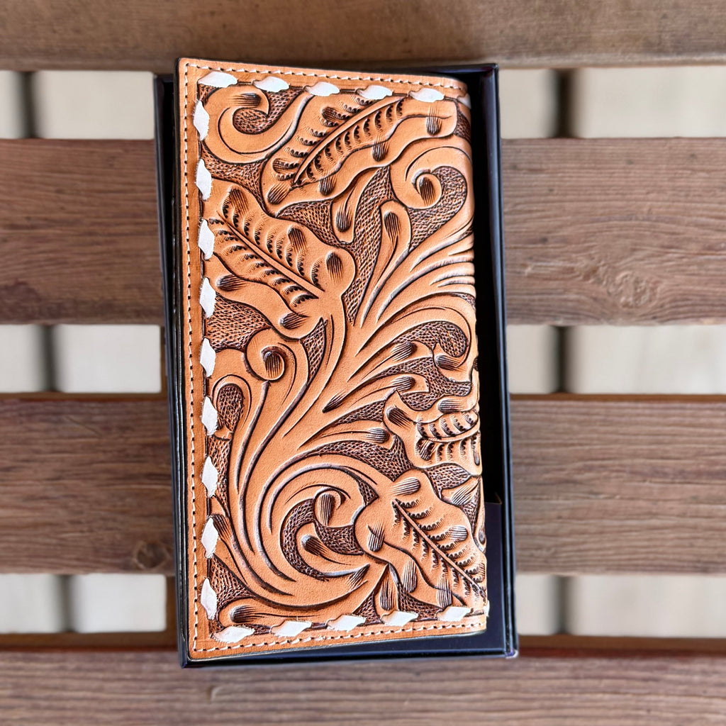Rodeo Wallet - 3D Hand Painted Ace Cards Natural Color