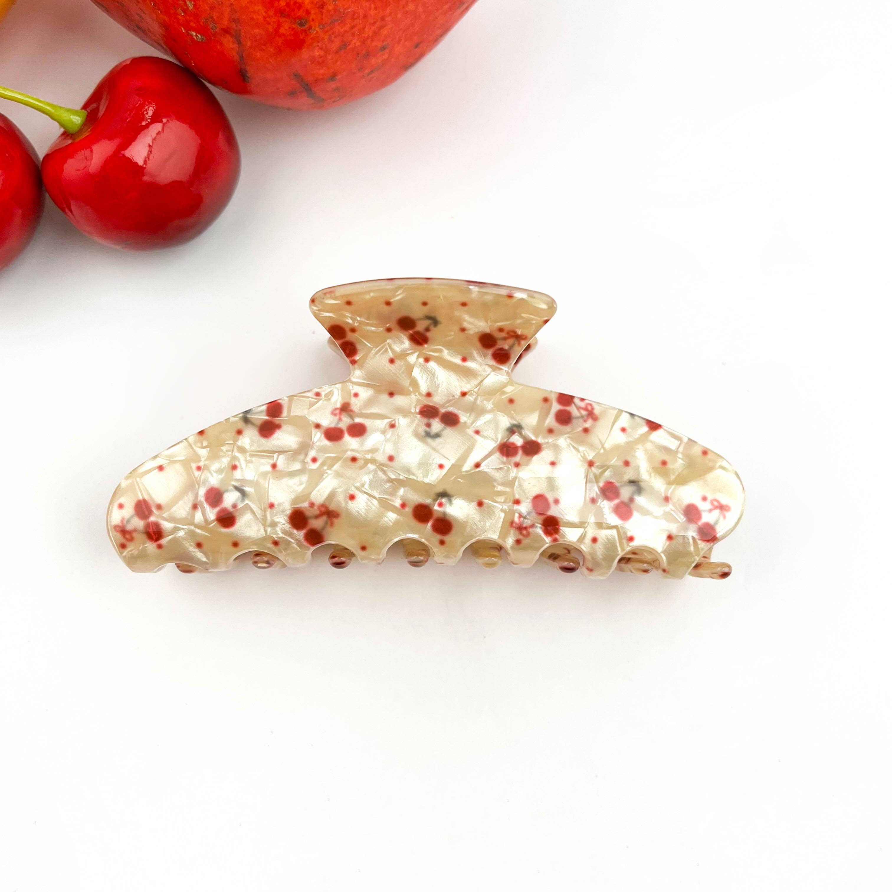 Gold Cherry Claw Clip