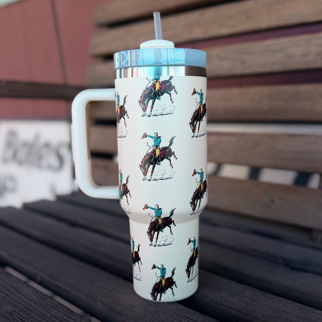 WESTERN RODEO STAINLESS STEEL TUMBLERS CUP 40oz