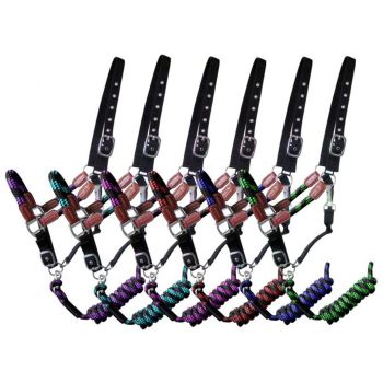 Halter with Lead Rope - Showman Nylon