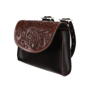 Pouch -Showman Floral Leather Pommel