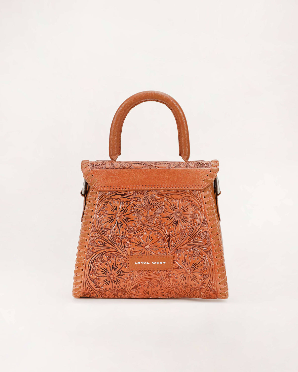 Leon Mini Handle Purse - Brown