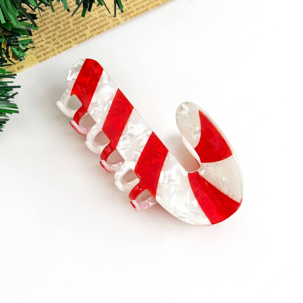 Candy Cane Claw Clip