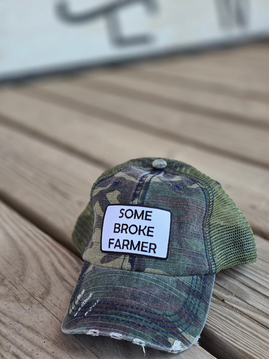 Some Broke Farmer Ponytail Hat