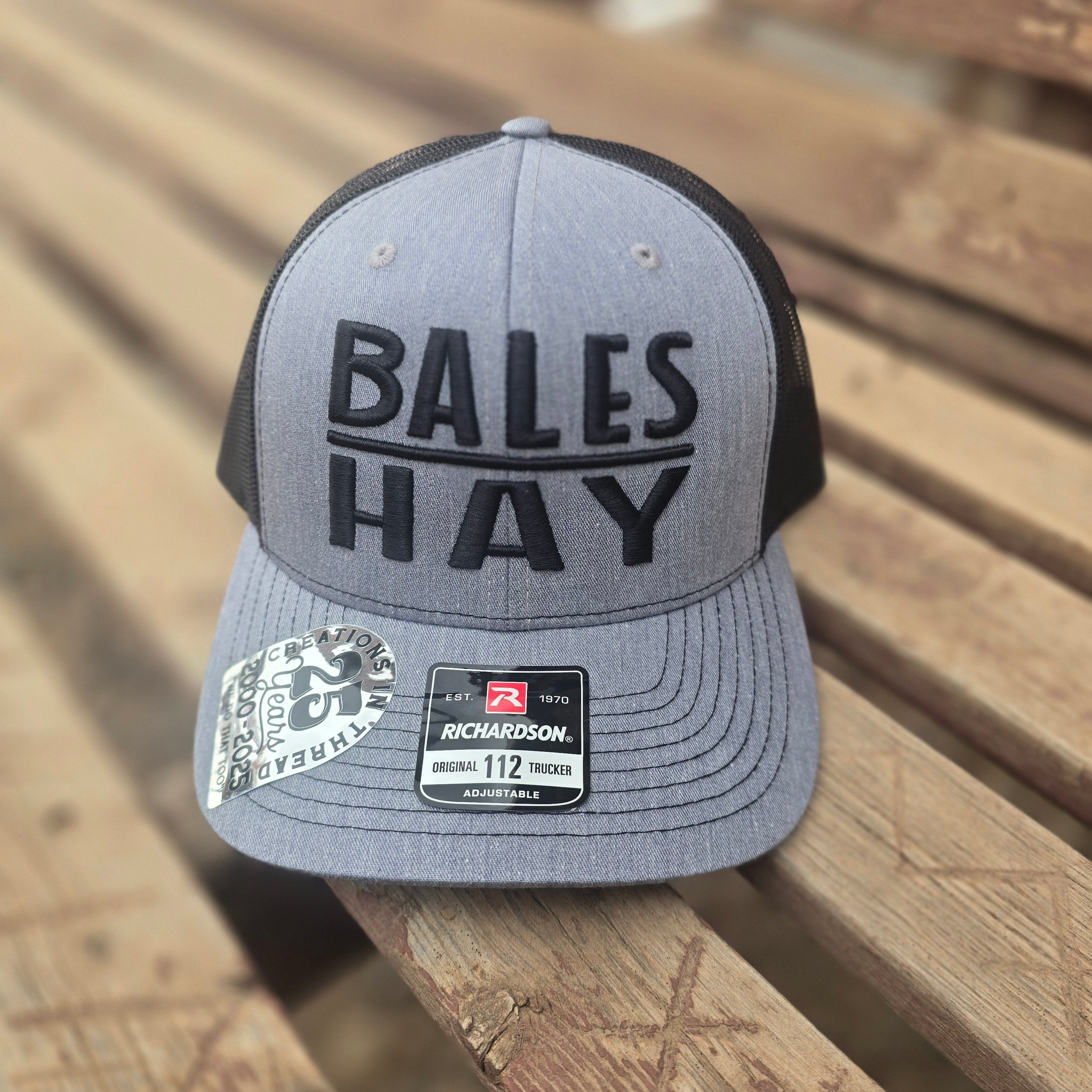Bales Hay - Puff Print Curve Bill Rope Hat