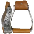 Stirrups - Showman Aluminum engraved off set. 3" neck, 5" wide and 2.25" tread