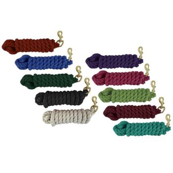 Lead With Brass Snap - 10' Braided Cotton Lead