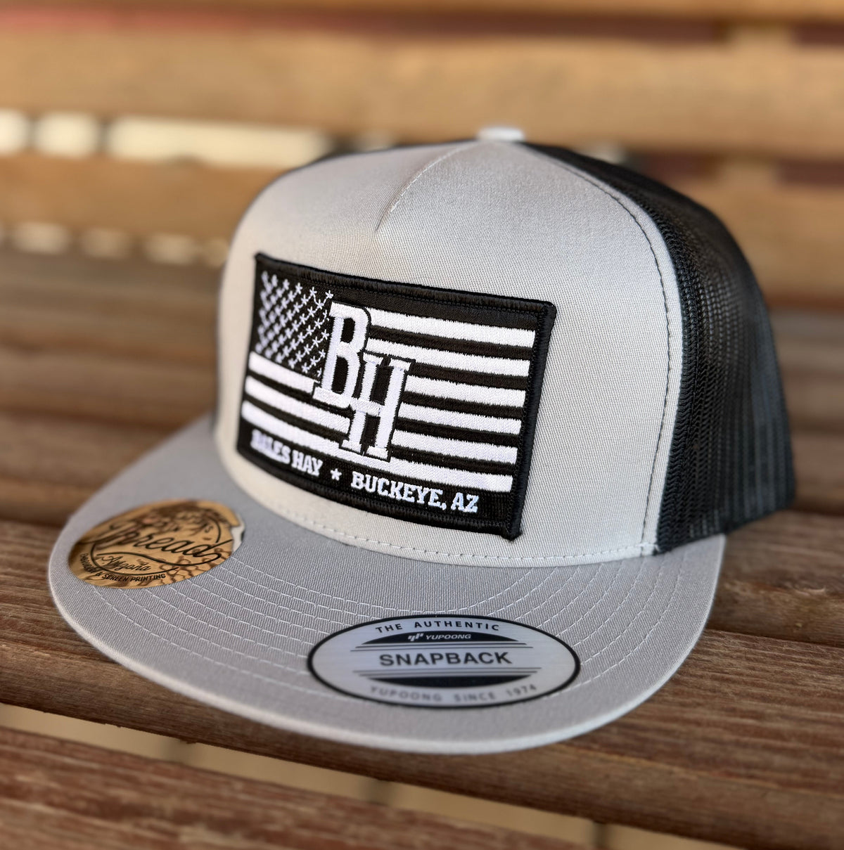 Bales Hay US Flag Flat Bill