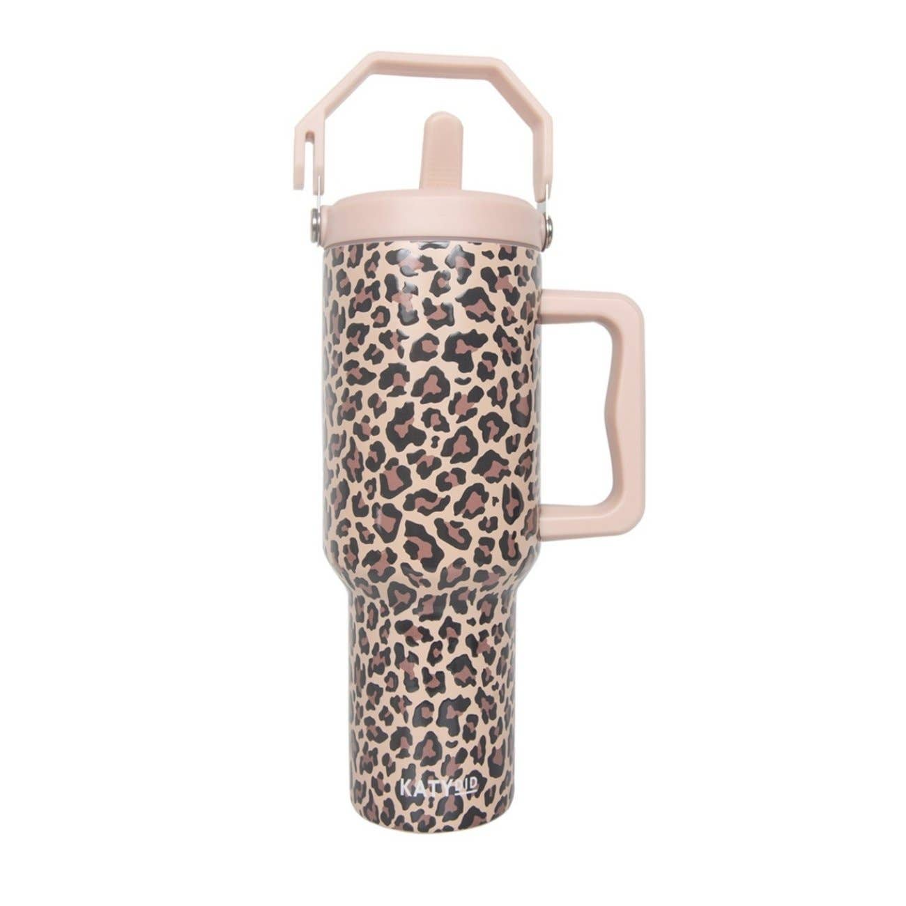 Brown Leopard Print Tumbler