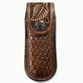 Knife Sheath - 3D Closed Basket Weave Brown