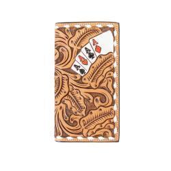 Rodeo Wallet - 3D Hand Painted Ace Cards Natural Color