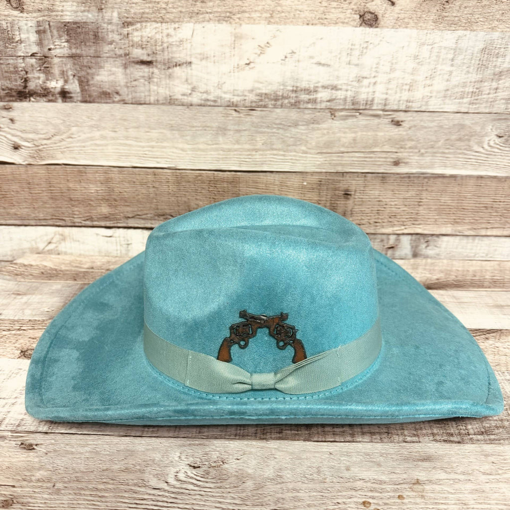 Crossed Pistols Hat Pin Rustic Western Hat Bar Gift Rodeo
