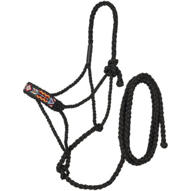 Tough1 Beaded Mule Tape Halter w/ Lead