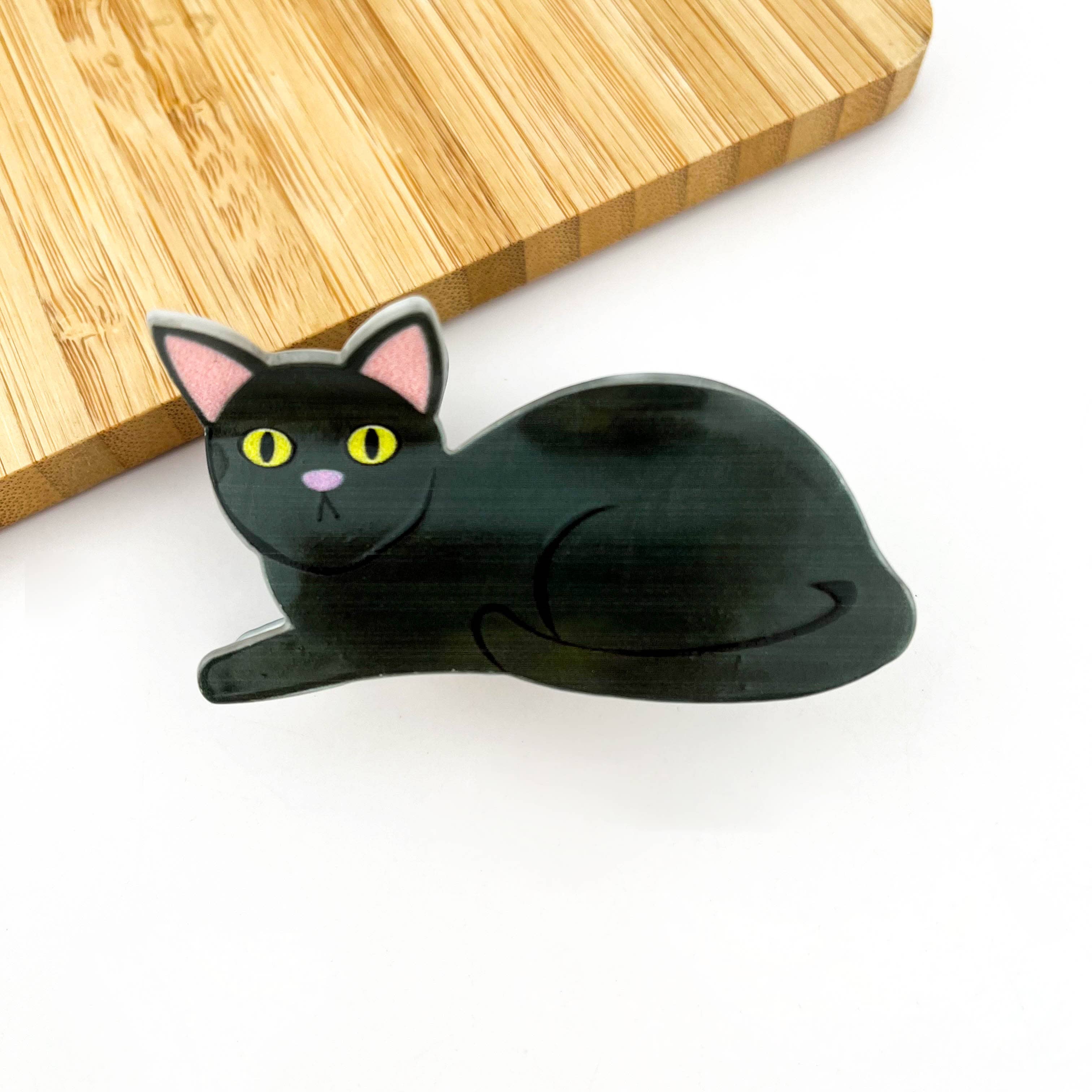 Black Cat Claw Clip