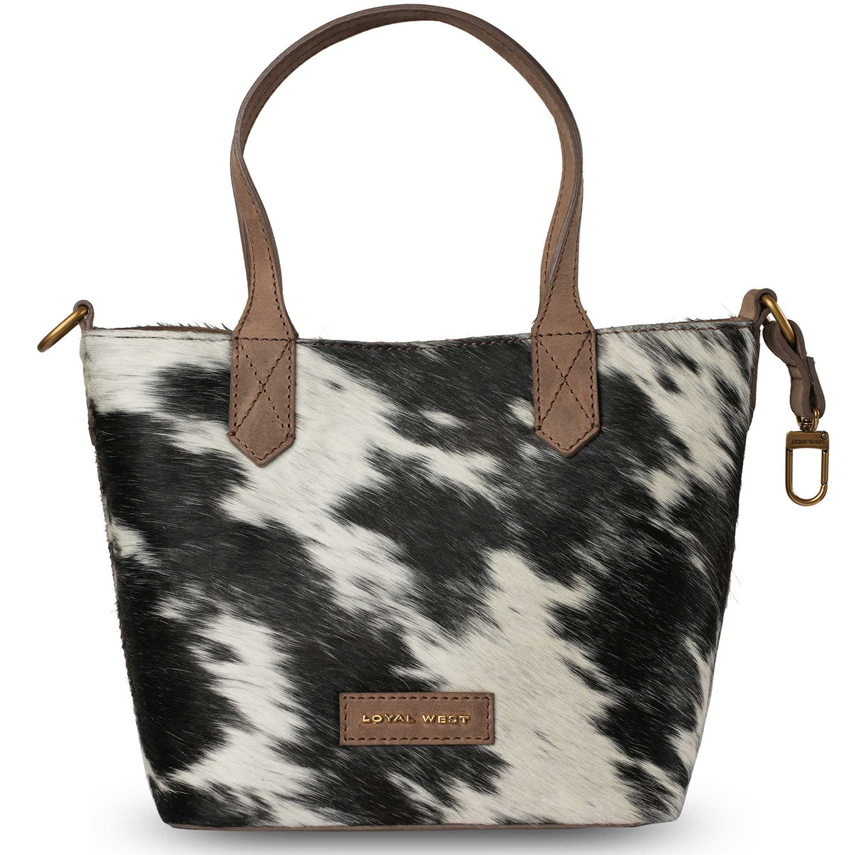 Dakota Medium CrossBody - Black & White Cowhide
