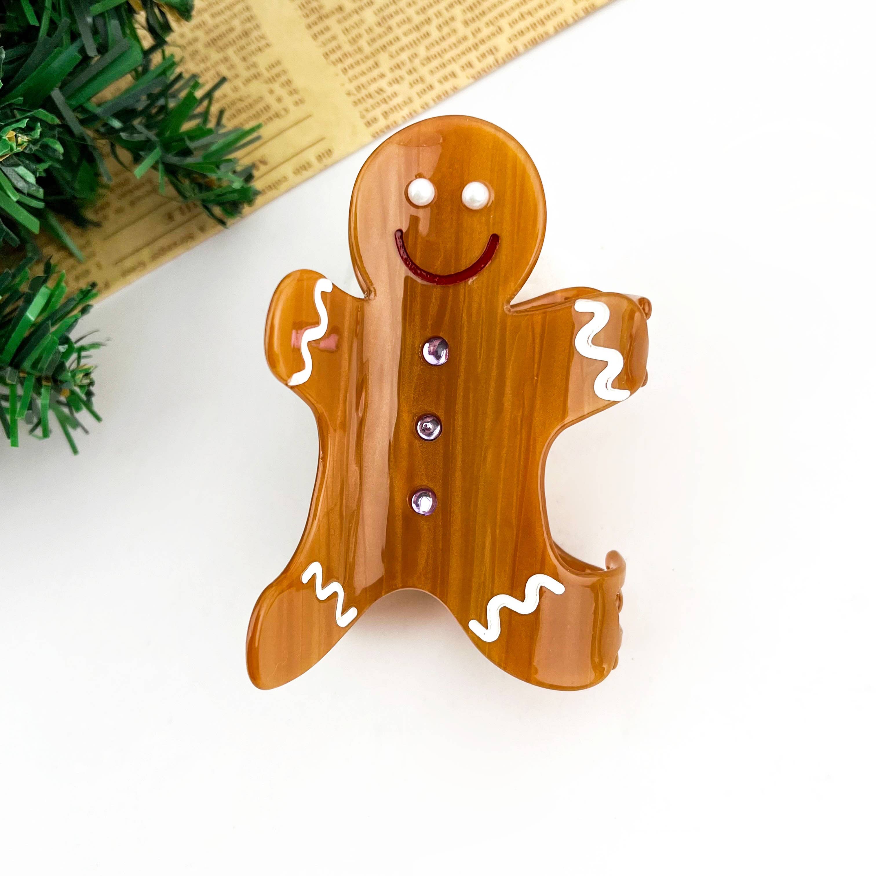 Gingerbread Claw Clip
