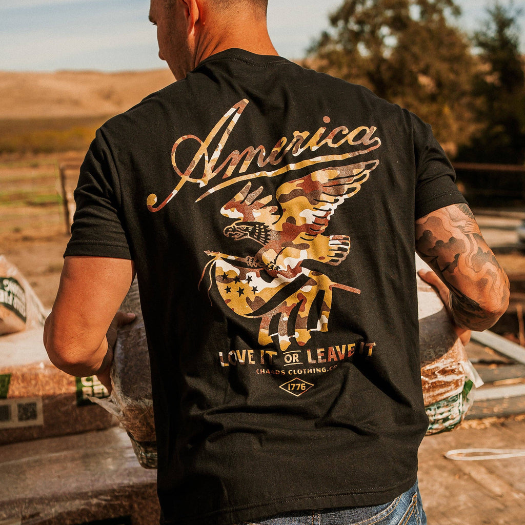 Love It or Leave It Camo T-Shirt – Black | The Brave Ones