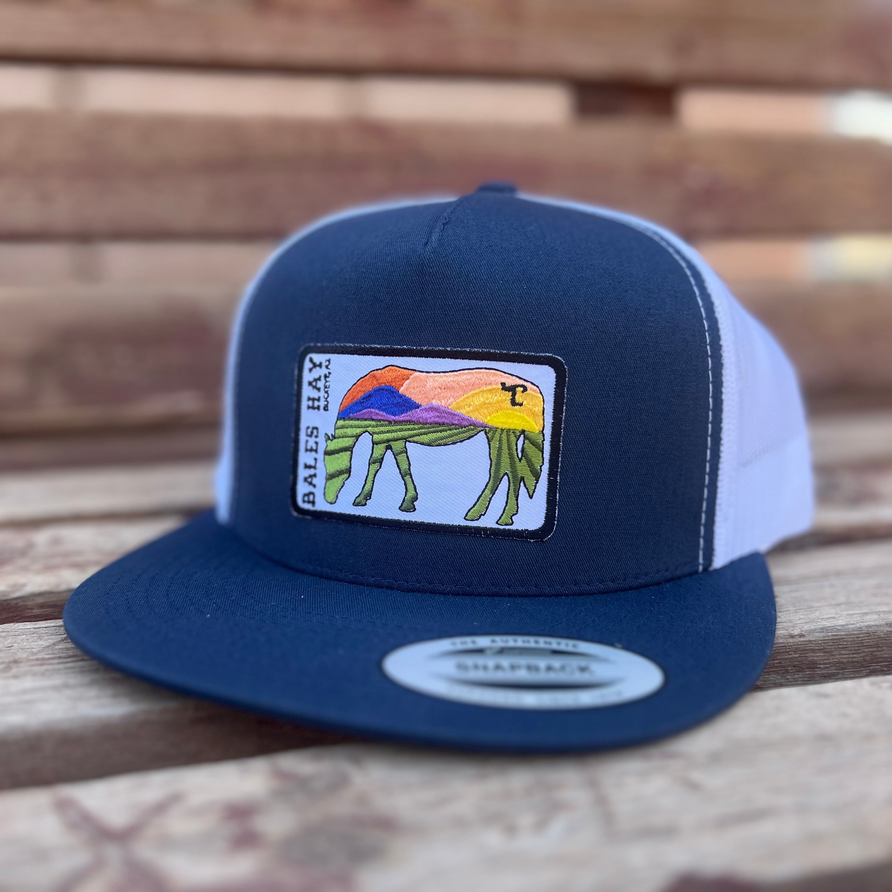 Lazy SL Scenic Horse Flat Bill Hat