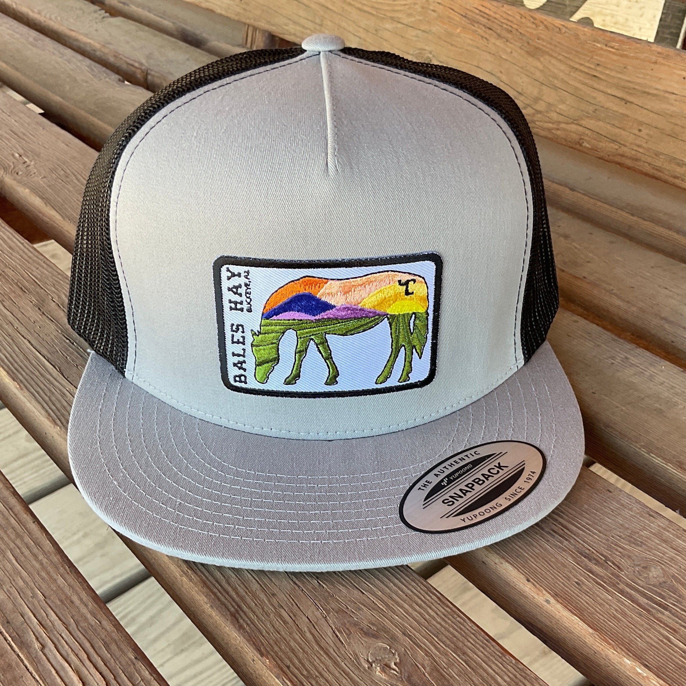 Lazy SL Scenic Horse Flat Bill Hat