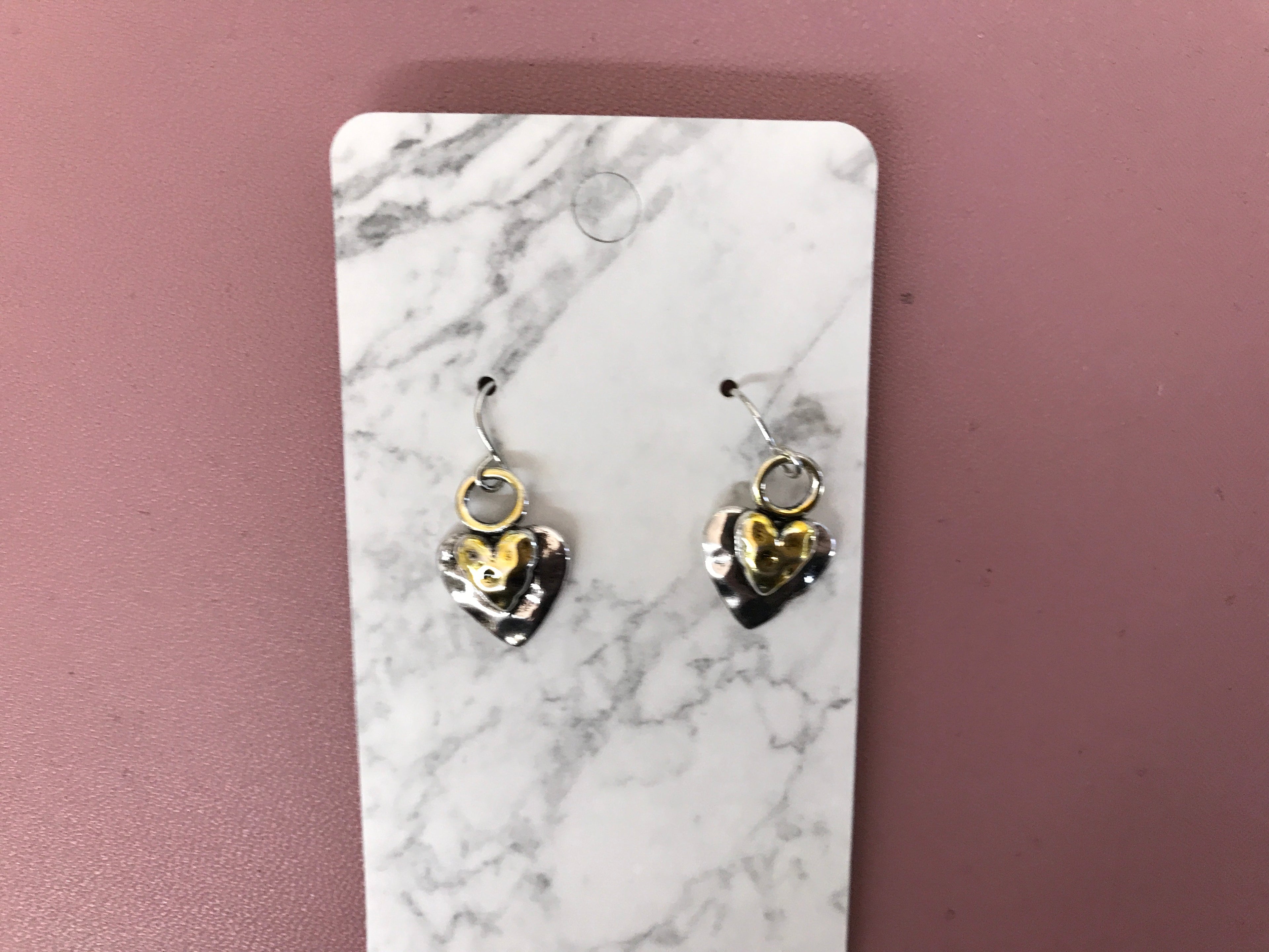 Earrings - Small two Hearts