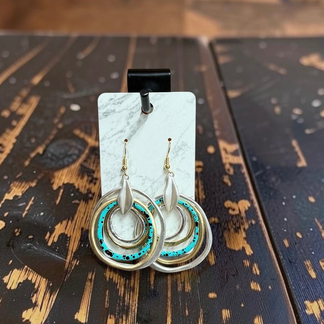 Earrings - Round Silver Gold