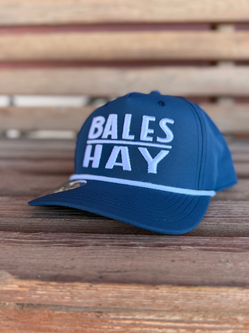 Bales Hay - Puff Print Curve Bill Rope Hat