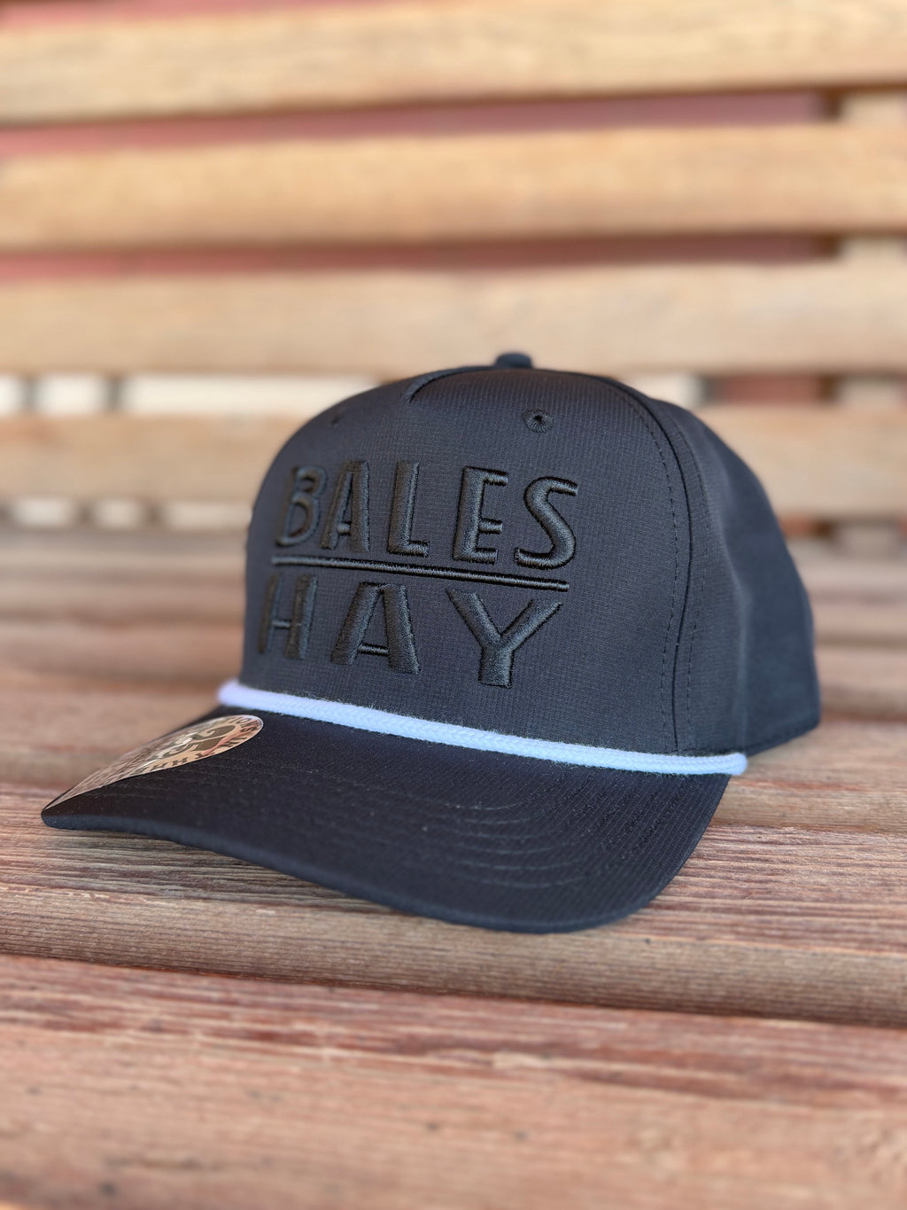 Bales Hay - Puff Print Curve Bill Rope Hat