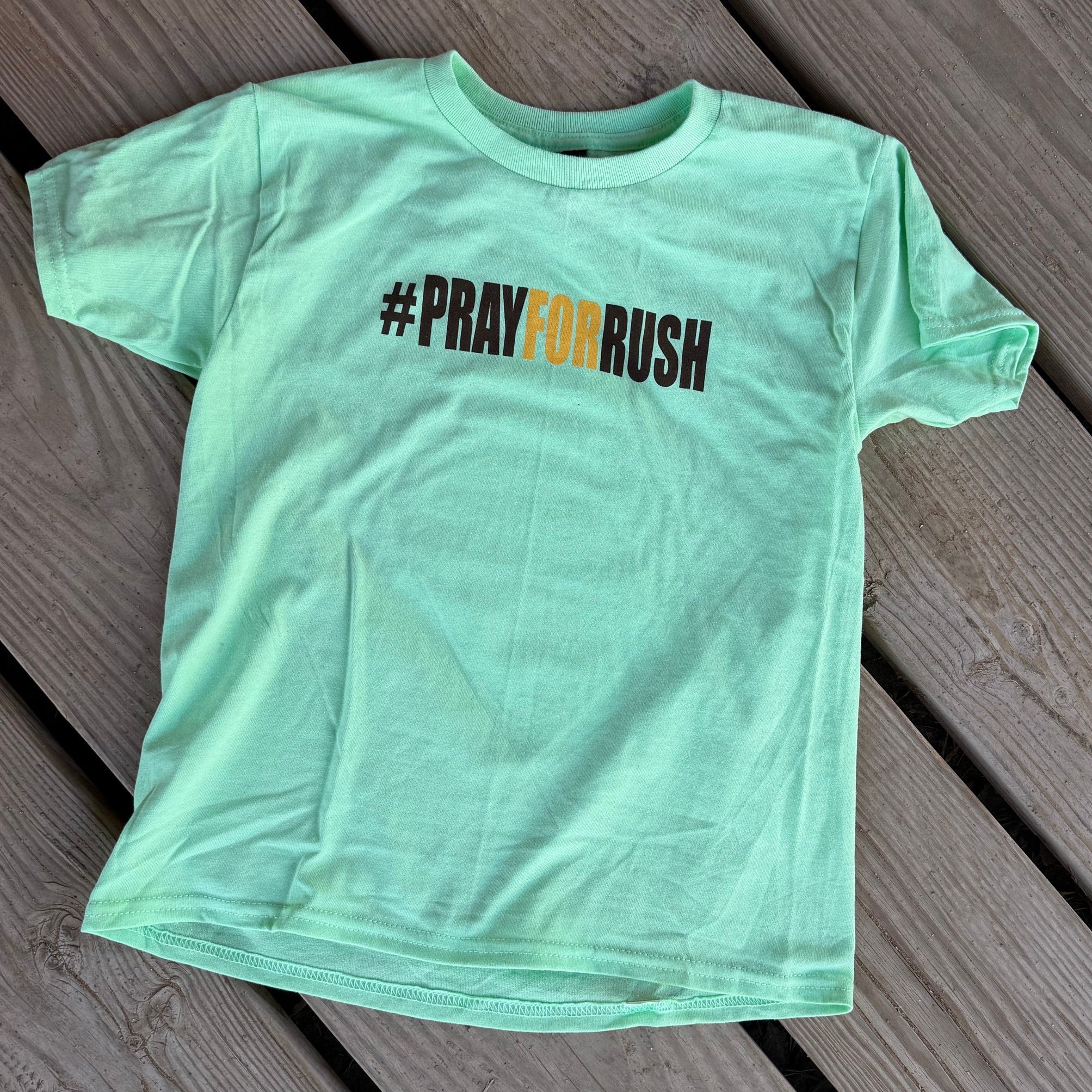 Pray for Rush - Youth Mint Shirt