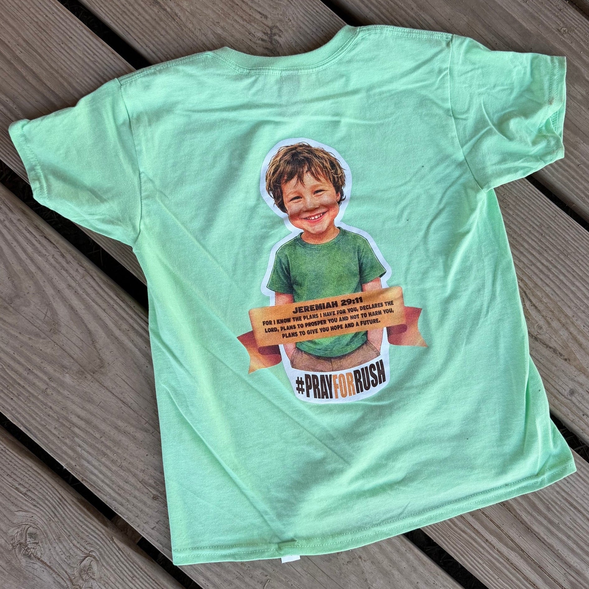 Pray for Rush - Youth Mint Shirt