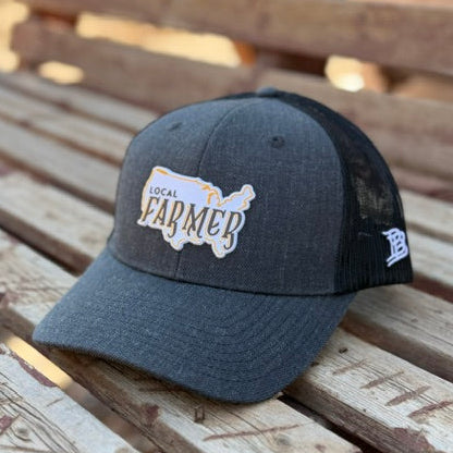 Local Farmer Curved Bill Stamp Hat