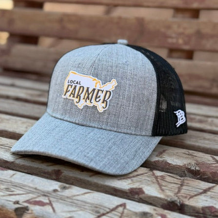 Local Farmer Curved Bill Stamp Hat