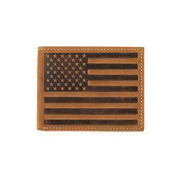 Wallet - Nocona Mens Bifold Style Embossed Flag Brown