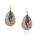 Earrings - Rustic Couture's Cowhide Tear Drop Dangling
