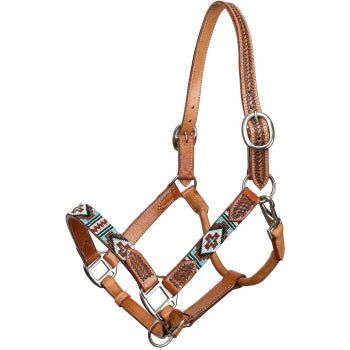Halter - Showman Beaded Cross Leather