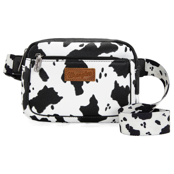 Wrangler Cow Print Belt Bag Black