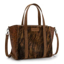 Wrangler Genuine Hair-On Cowhide Wide Tote/Crossbody - Brown