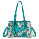 Wrangler Floral Printed Braided Scarf Crossbody Bag - Turquoise