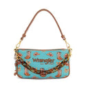 Wrangler Western Print Cowgirl Shoulder Bag - Turquoise