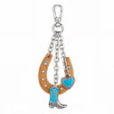 Bag Charm -  Wrangler Western Cowhide Horseshoe Bag Charm - Horse Shoe