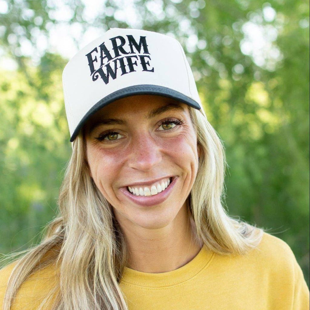 Western 'Farm Wife' Embroidered Trucker Hat (Pre-Order)