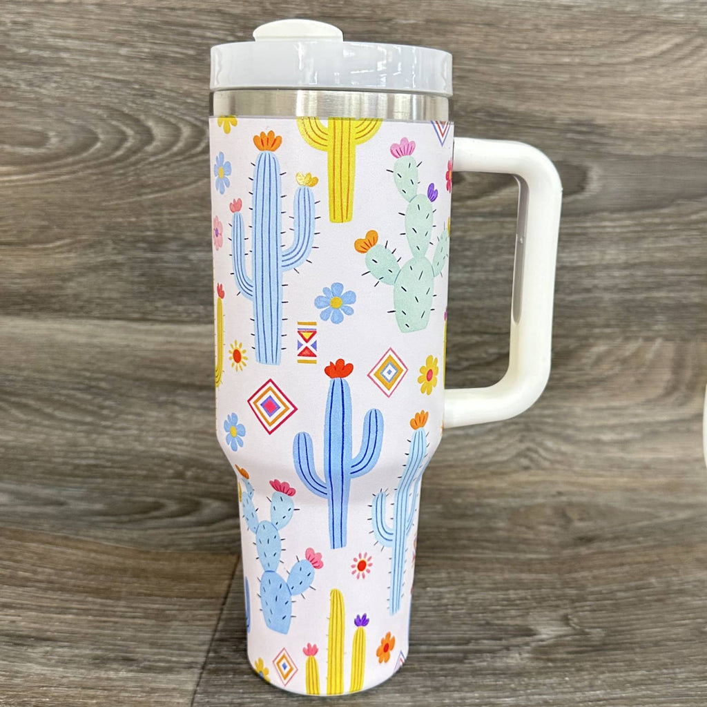 CACTUS WESTERN STAINLESS STEEL TUMBLERS CUP 40oz