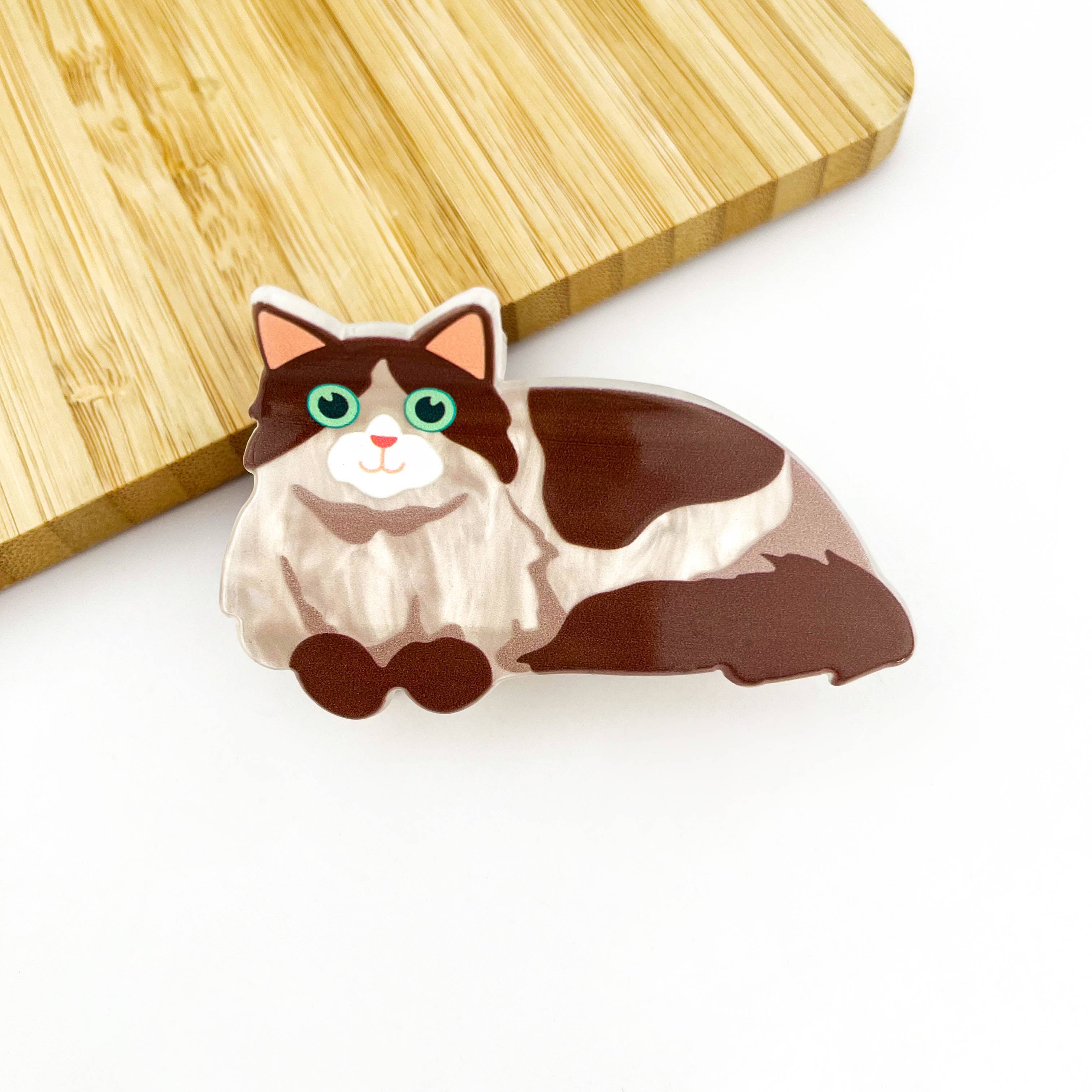 Brown Cat Claw Clip
