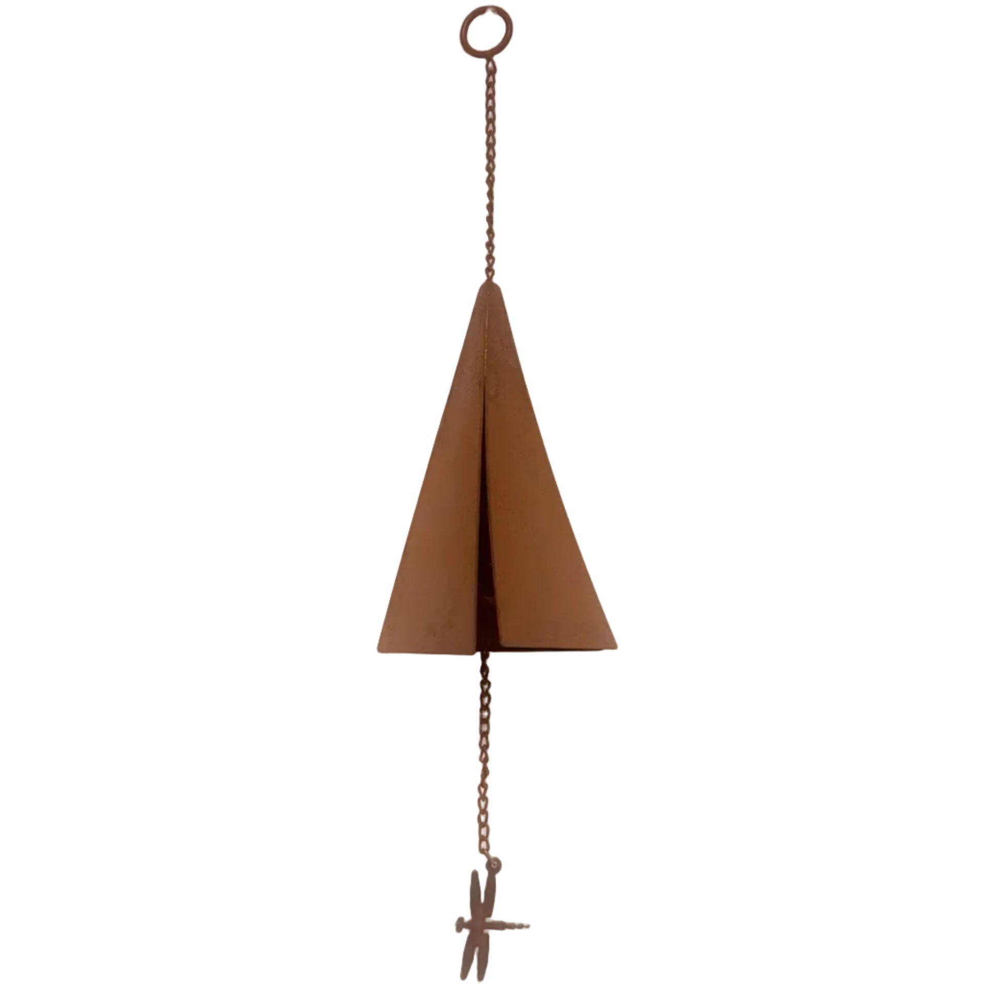 8 Inch Windchime Rustic Metal Garden with Dragonfly