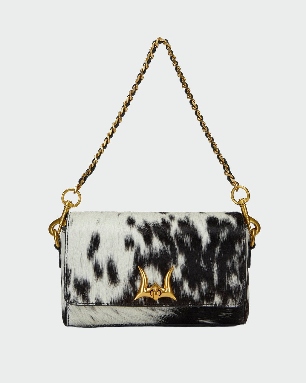Savi Mini Bag In Black & White Cowhide