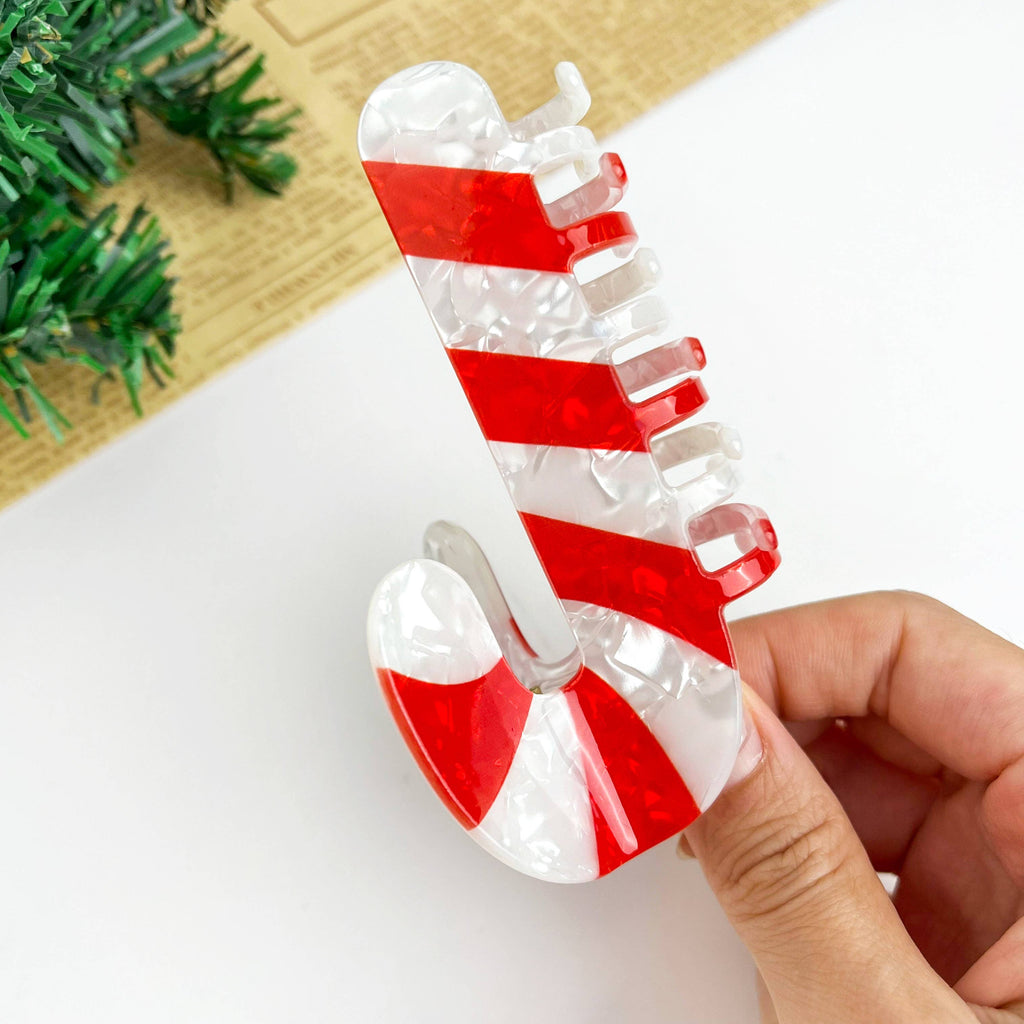 Candy Cane Claw Clip