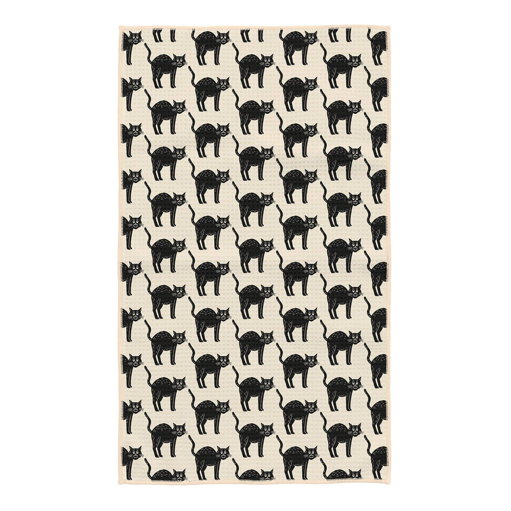 Black Cats Tea Towel
