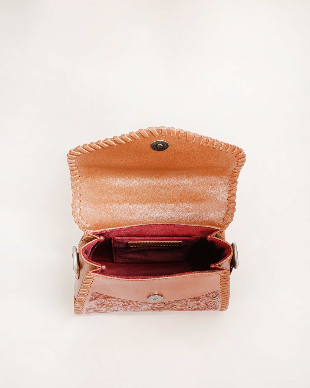 Leon Mini Handle Purse - Brown