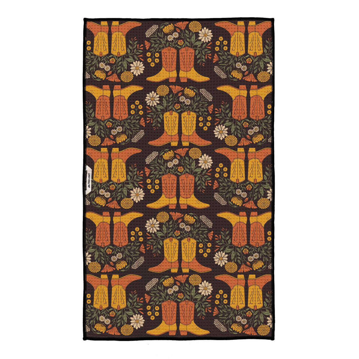 Western Bloom Boots Tea Towel