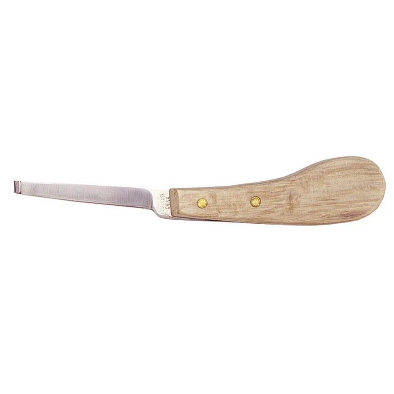 Hoof Knife - Right Handed with Wooden Handle