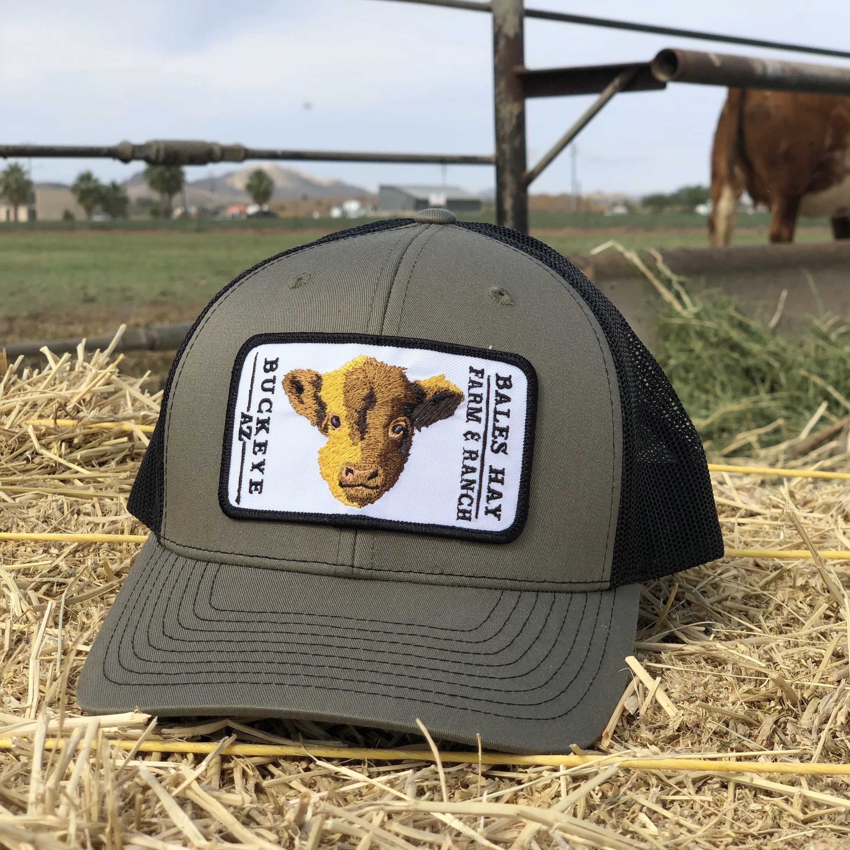 Pre Order: Bales Hay Baby Calf Patch Hat